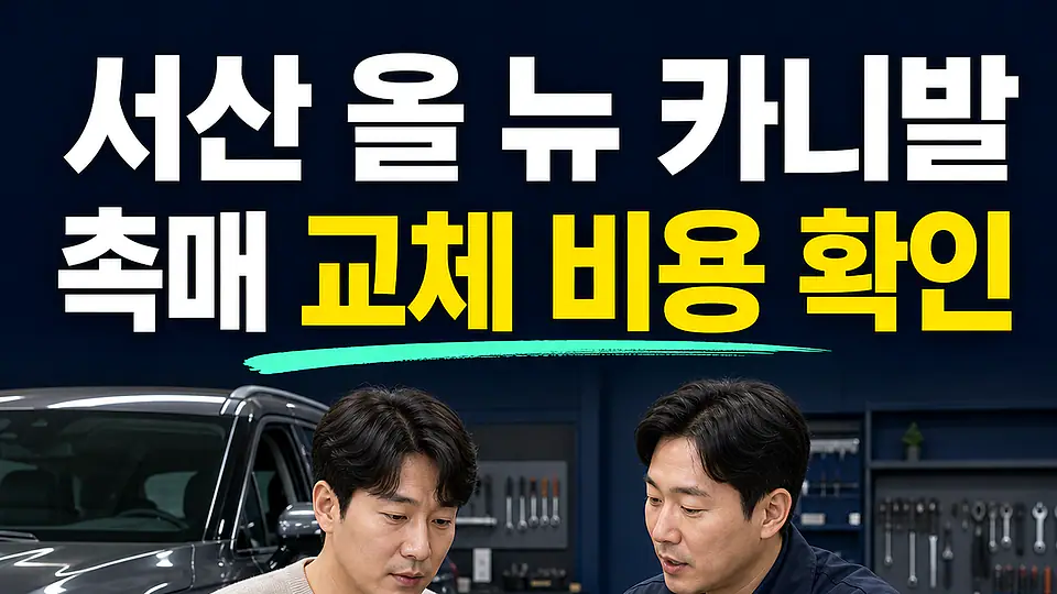 서산 올 뉴 카니발 촉매 교체 비용 다음 행동