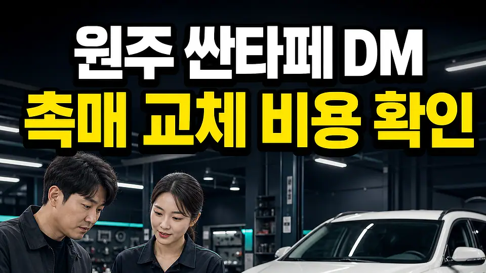 원주 싼타페 DM 촉매 교체 비용 다음 행동