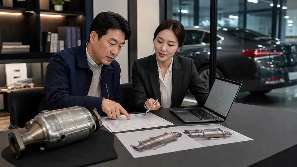 예산 그랜저 HG 촉매 가격 상담 준비