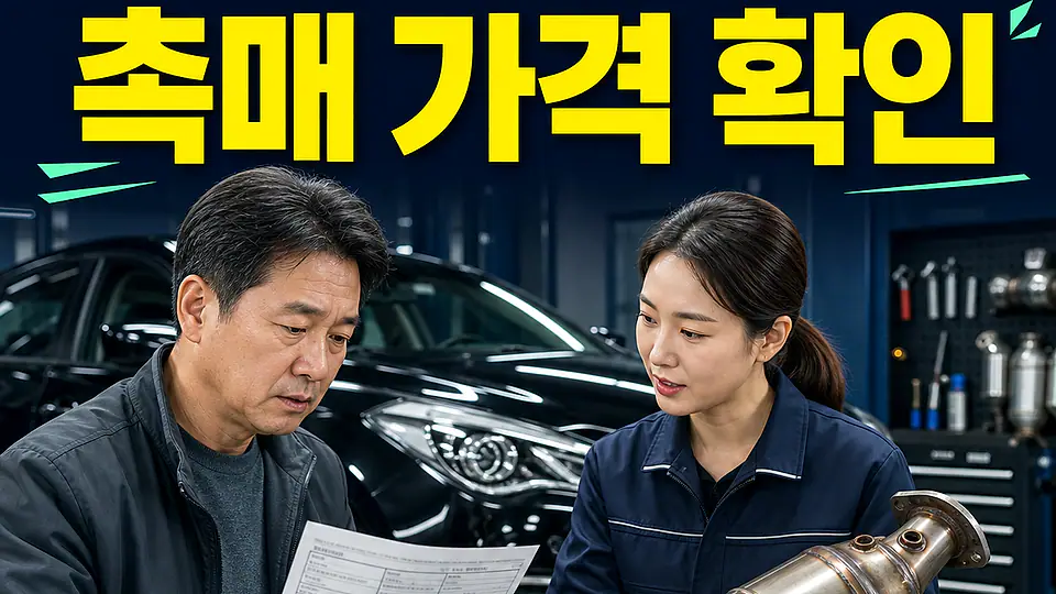 예산 그랜저 HG 촉매 가격 대조 포인트