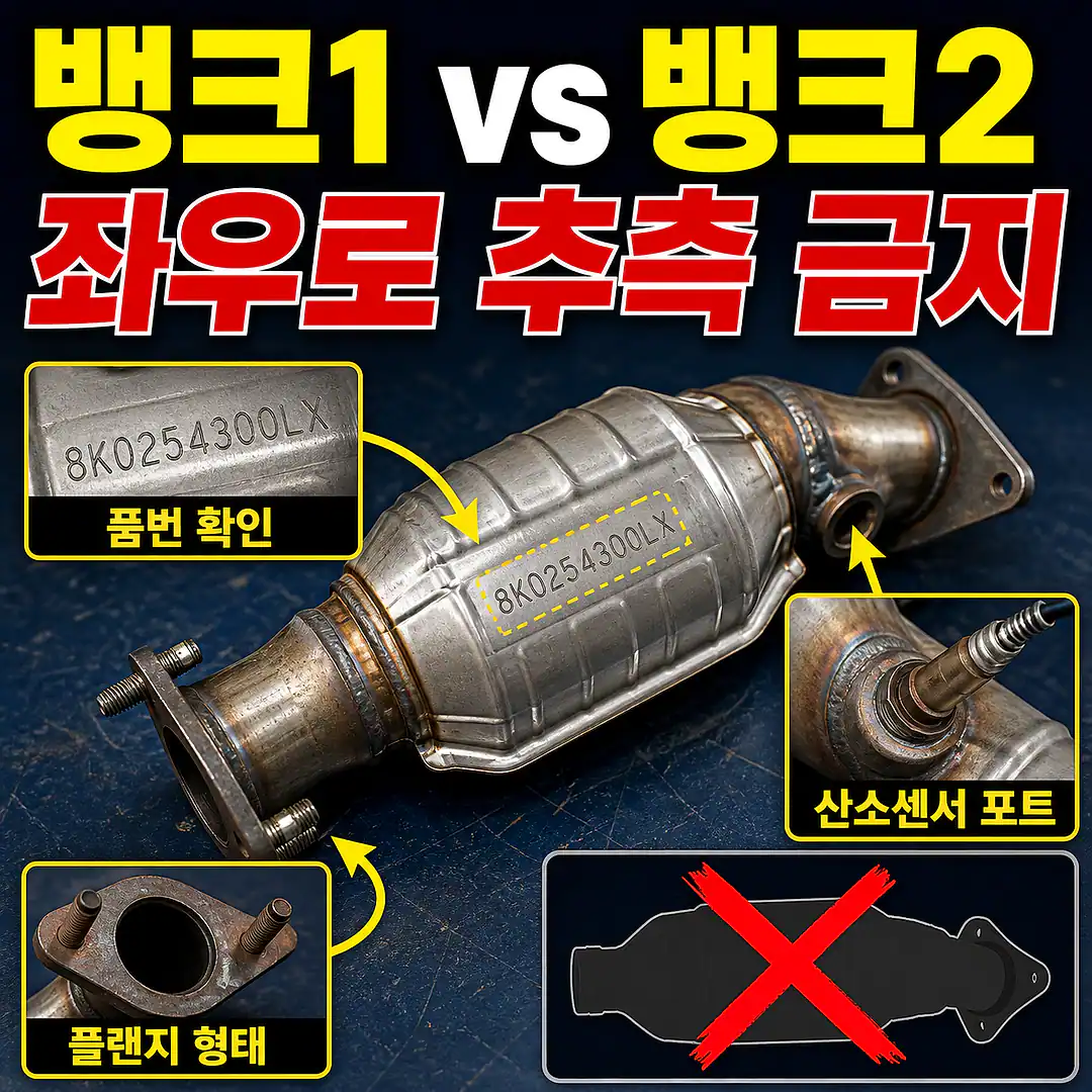 촉매 뱅크1 뱅크2 구분, 잘못 주문하지 않는 확인법 1대1 대표 썸네일