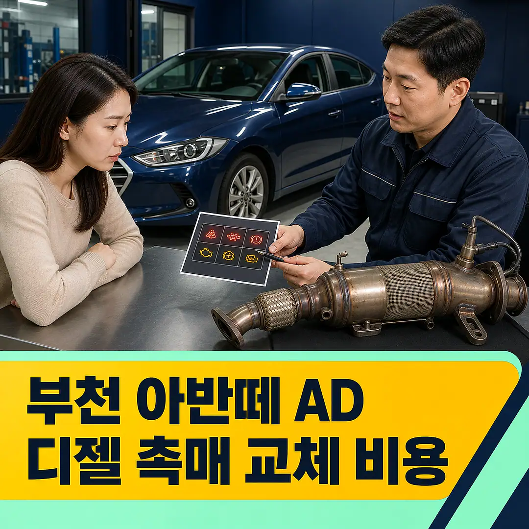부천 아반떼 AD 디젤 촉매 교체 비용, 경고등부터 확인 정사각형 썸네일
