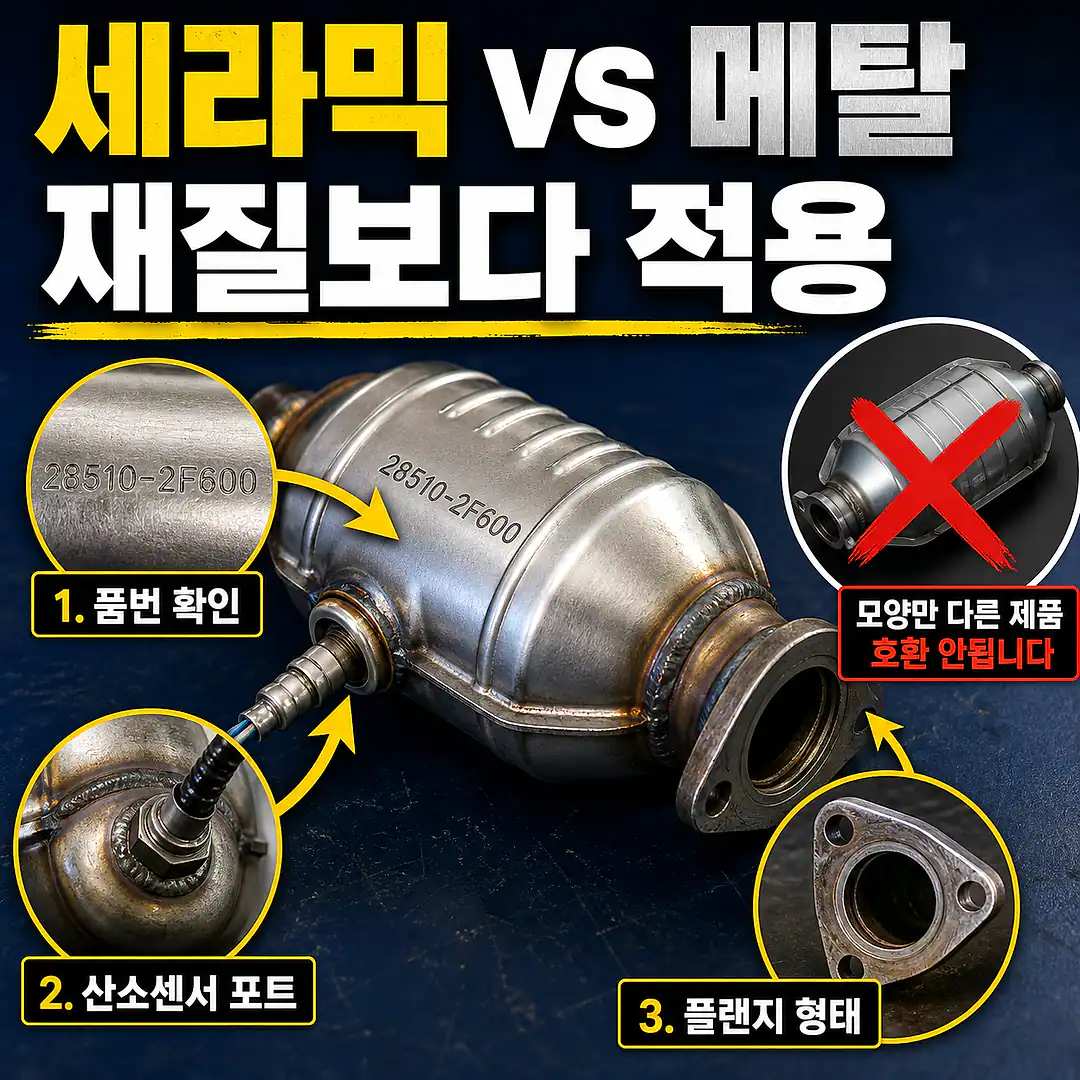 세라믹 촉매와 메탈 촉매, 잘못 주문하지 않는 확인법 정사각형 썸네일