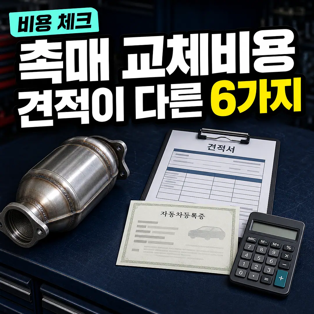 자동차 촉매 교체 비용, 견적 전에 나눠 볼 6가지 1대1 대표 썸네일