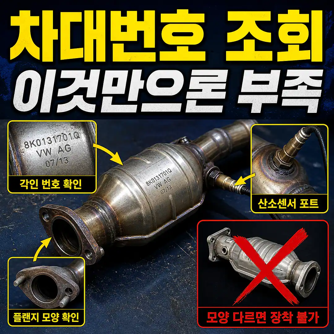 차대번호로 촉매 확인, 잘못 주문하지 않는 확인법 정사각형 썸네일