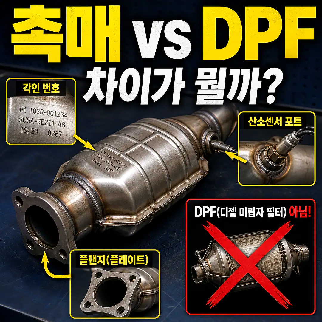 자동차 촉매와 DPF 차이, 잘못 주문하지 않는 확인법 1대1 대표 썸네일