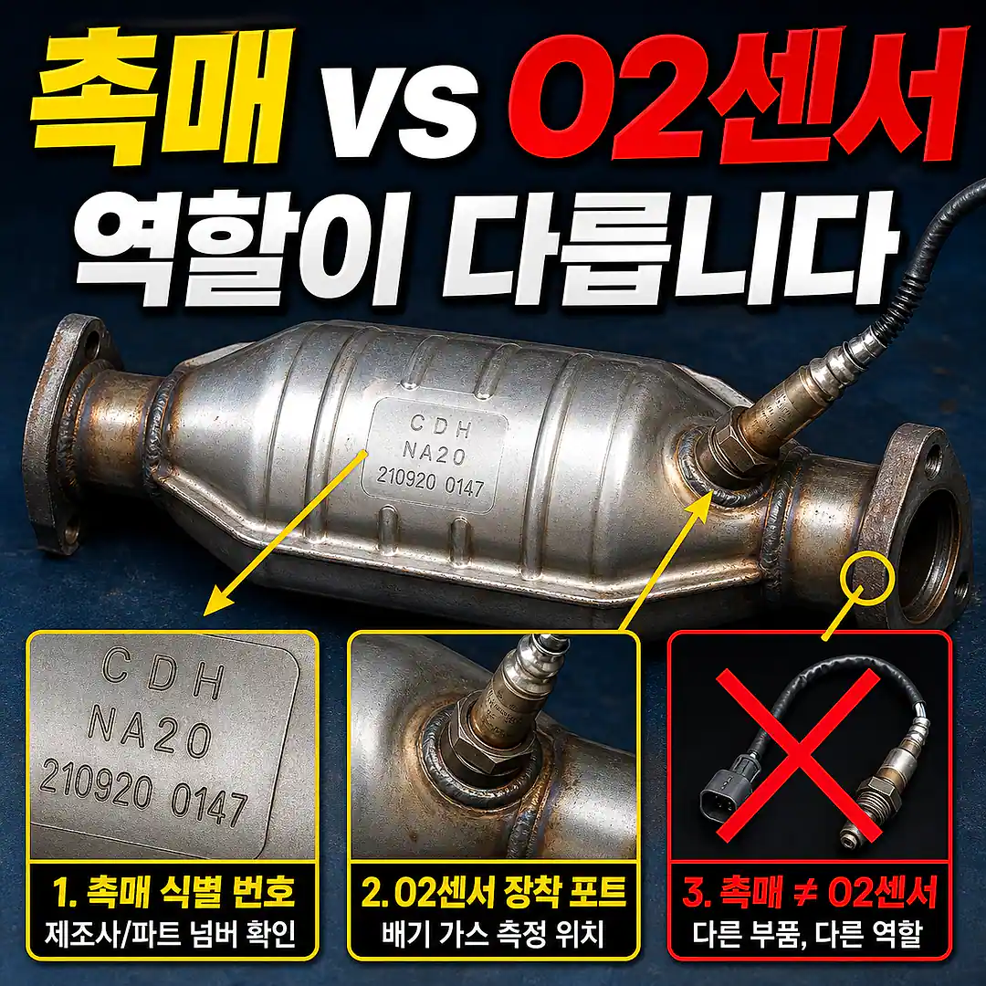 촉매와 산소센서 역할 차이, 잘못 주문하지 않는 확인법 정사각형 썸네일