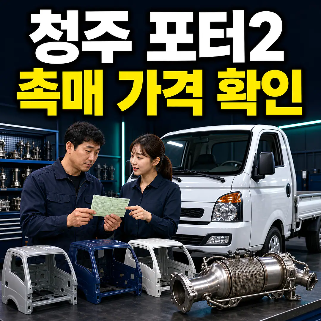 청주 포터2 촉매 가격, 연식·캡·특장 확인 정사각형 썸네일
