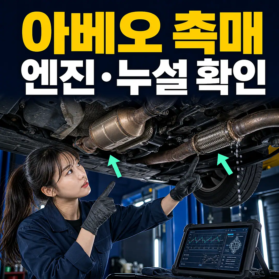 아베오 촉매 교체 비용, 1.6·1.4 터보와 누설 확인 정사각형 썸네일