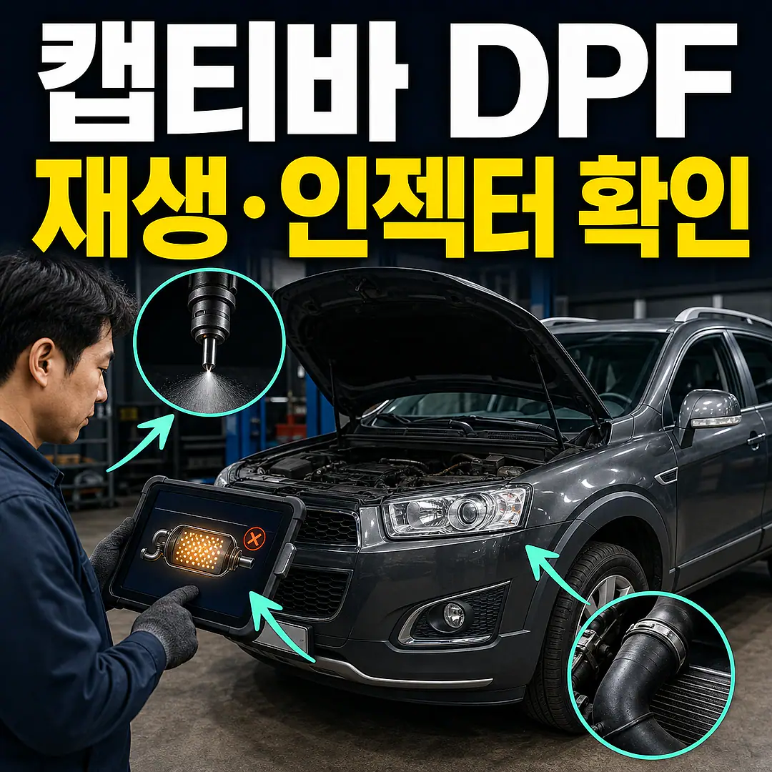 캡티바 DPF 교체 비용, 재생 불가·인젝터 원인 확인 정사각형 썸네일