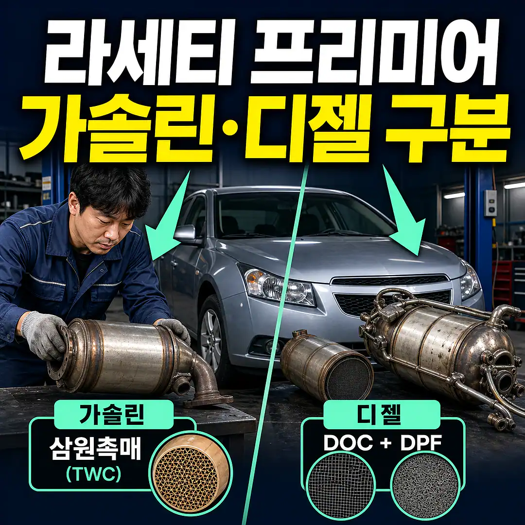 라세티 프리미어 촉매 교체 비용, 가솔린·디젤 구분 정사각형 썸네일