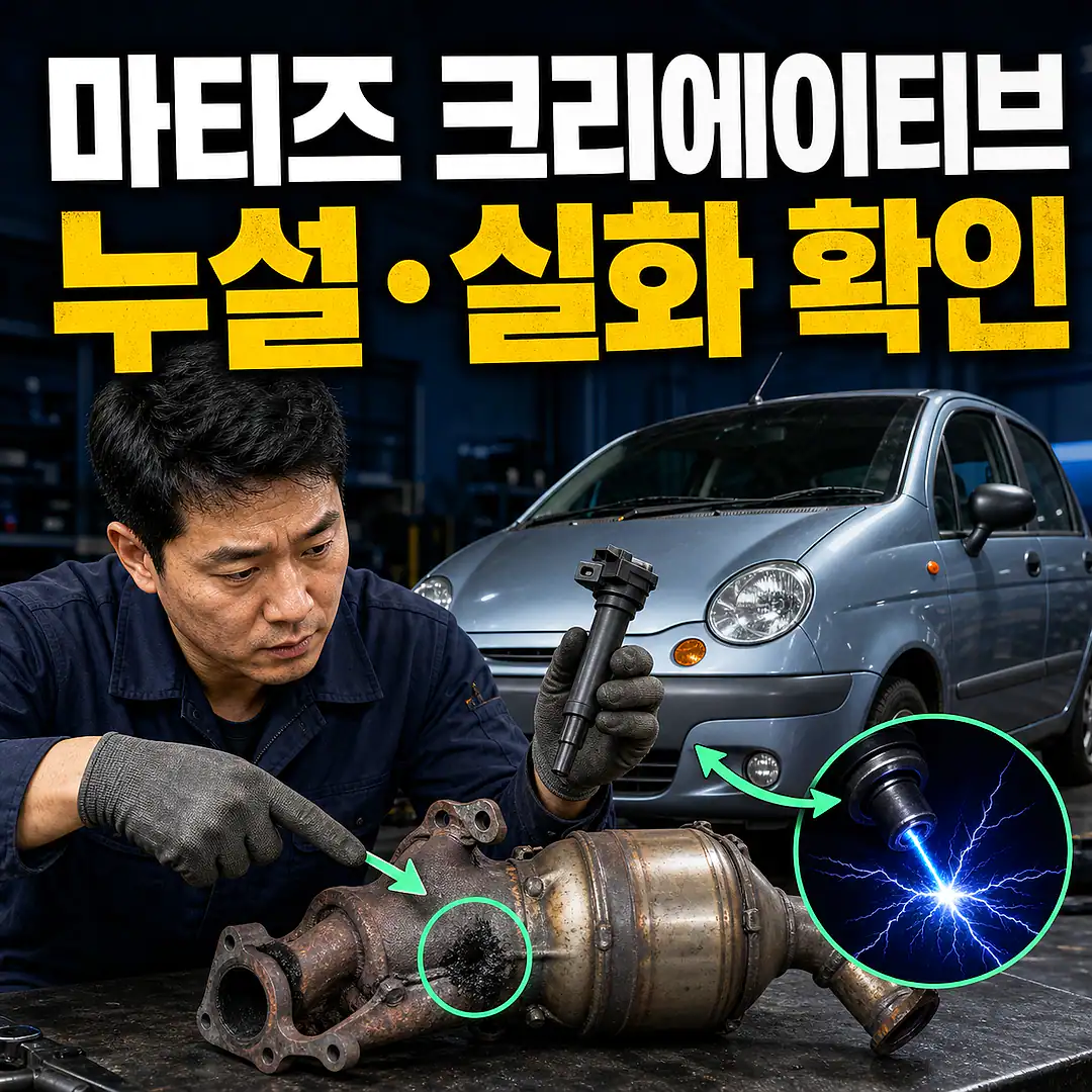 마티즈 크리에이티브 촉매 교체 비용, 누설·실화 확인 정사각형 썸네일