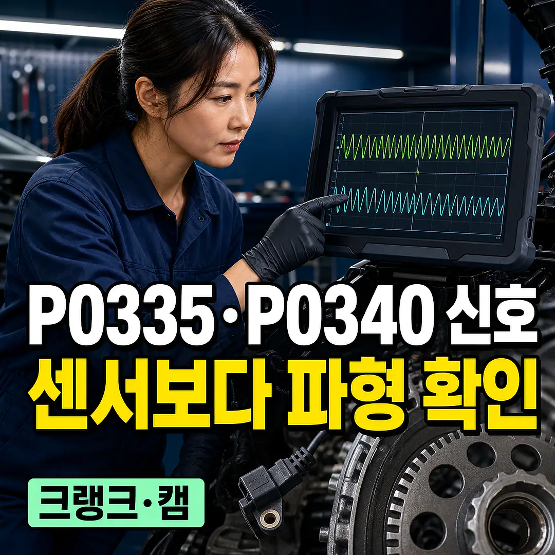 P0335·P0340 크랭크·캠 신호, 센서 전 파형 확인 정사각형 썸네일