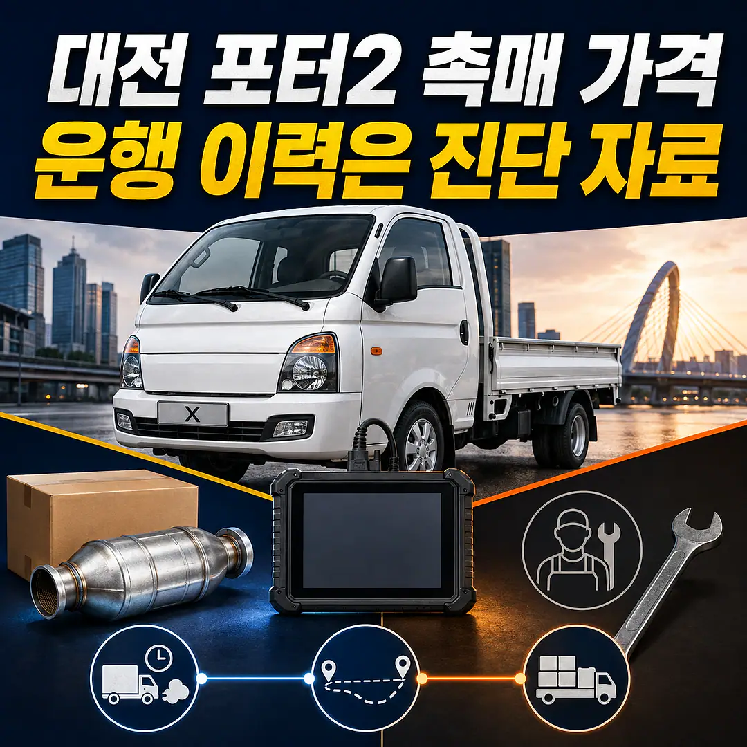 대전 포터2 자동차 촉매 가격, 공회전·단거리 운행 이력도 견적에 필요할까? 정사각형 썸네일
