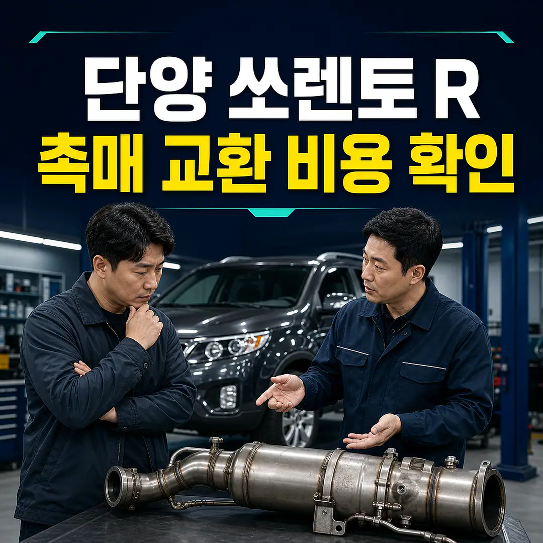 단양 쏘렌토 R 촉매 교환 비용, 2.0·2.2 확인 정사각형 썸네일