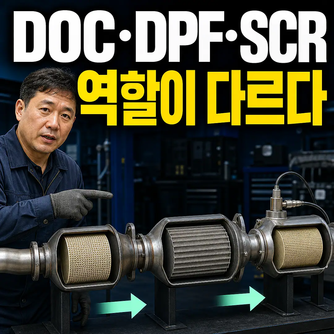DOC·DPF·SCR 차이, 디젤 후처리 부품 주문 전 구분 1대1 대표 썸네일