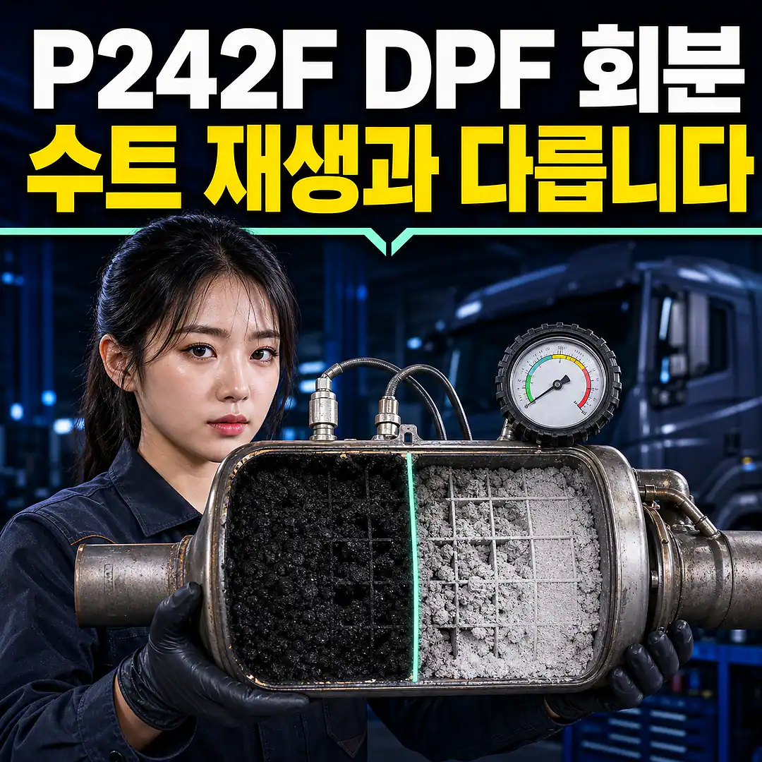 P242F DPF 회분 축적, 수트 재생과 구분하는 순서 정사각형 썸네일