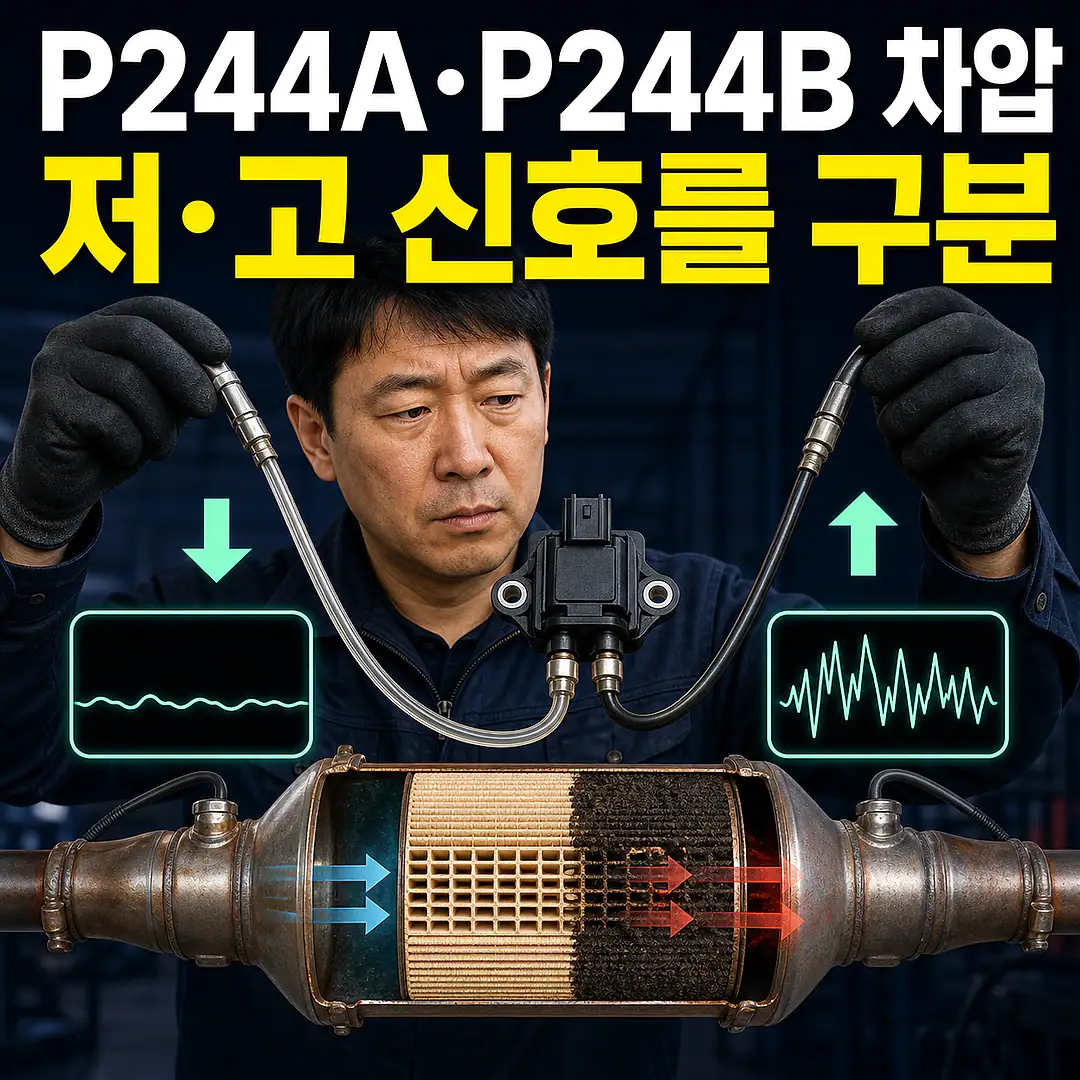 P244A·P244B DPF 차압 저·고 신호 구분 정사각형 썸네일