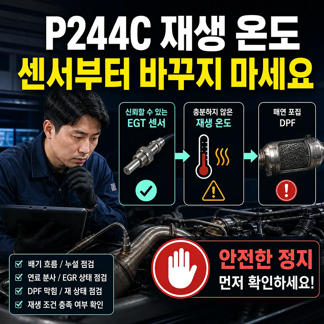 P244C DPF 재생 온도 부족, 센서부터 바꾸지 마세요 정사각형 썸네일