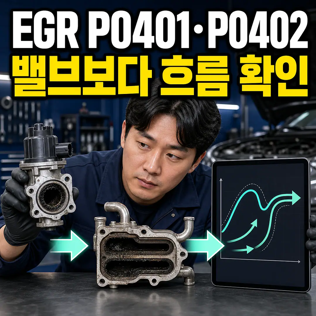 EGR P0401·P0402와 촉매 경고, 흐름부터 구분 정사각형 썸네일