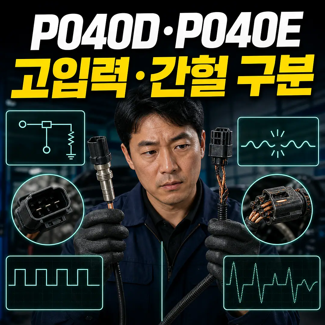 P040D·P040E EGR 온도센서, 고입력·간헐 구분 정사각형 썸네일