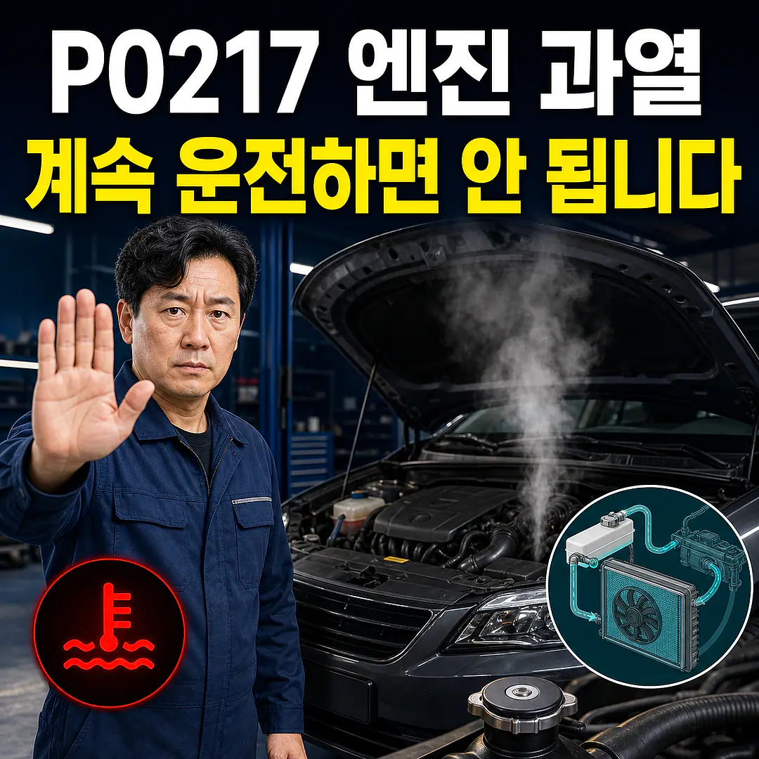 P0217 엔진 과열과 촉매, 운행 중단 후 원인 확인 정사각형 썸네일