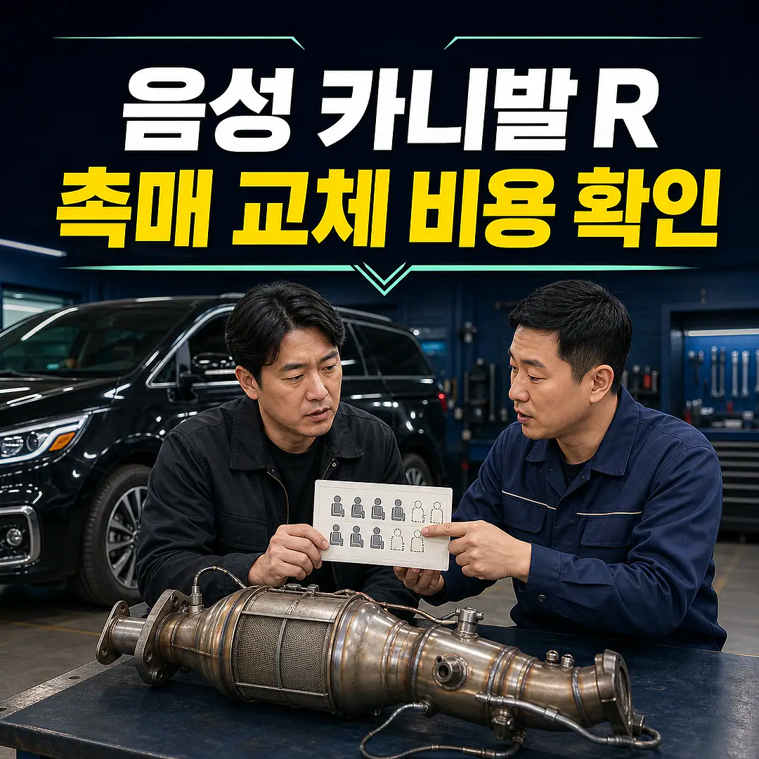 음성 카니발 R 촉매 교체 비용, 승차정원 확인 정사각형 썸네일