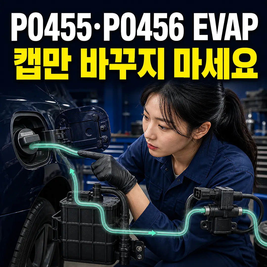 P0455·P0456 증발가스 누설, 크기보다 위치 확인 정사각형 썸네일