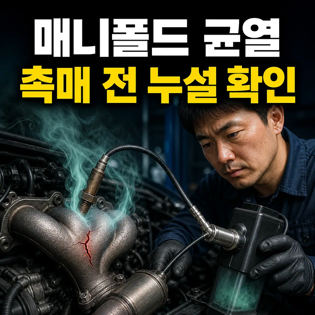 배기 매니폴드 균열과 P0420, 촉매 전 누설 점검 정사각형 썸네일