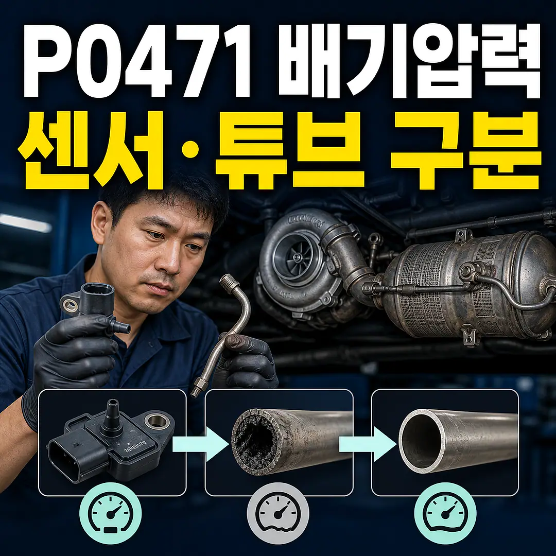 P0471 배기압력센서, 센서·압력 튜브 구분 정사각형 썸네일