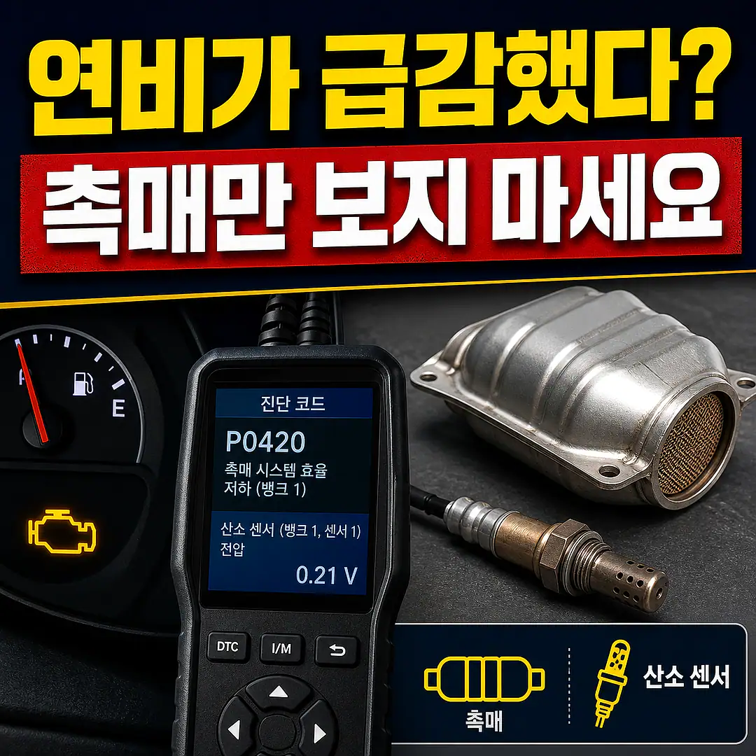 연비 급감과 촉매 이상, 촉매 교체 전 꼭 확인할 진단 순서 정사각형 썸네일