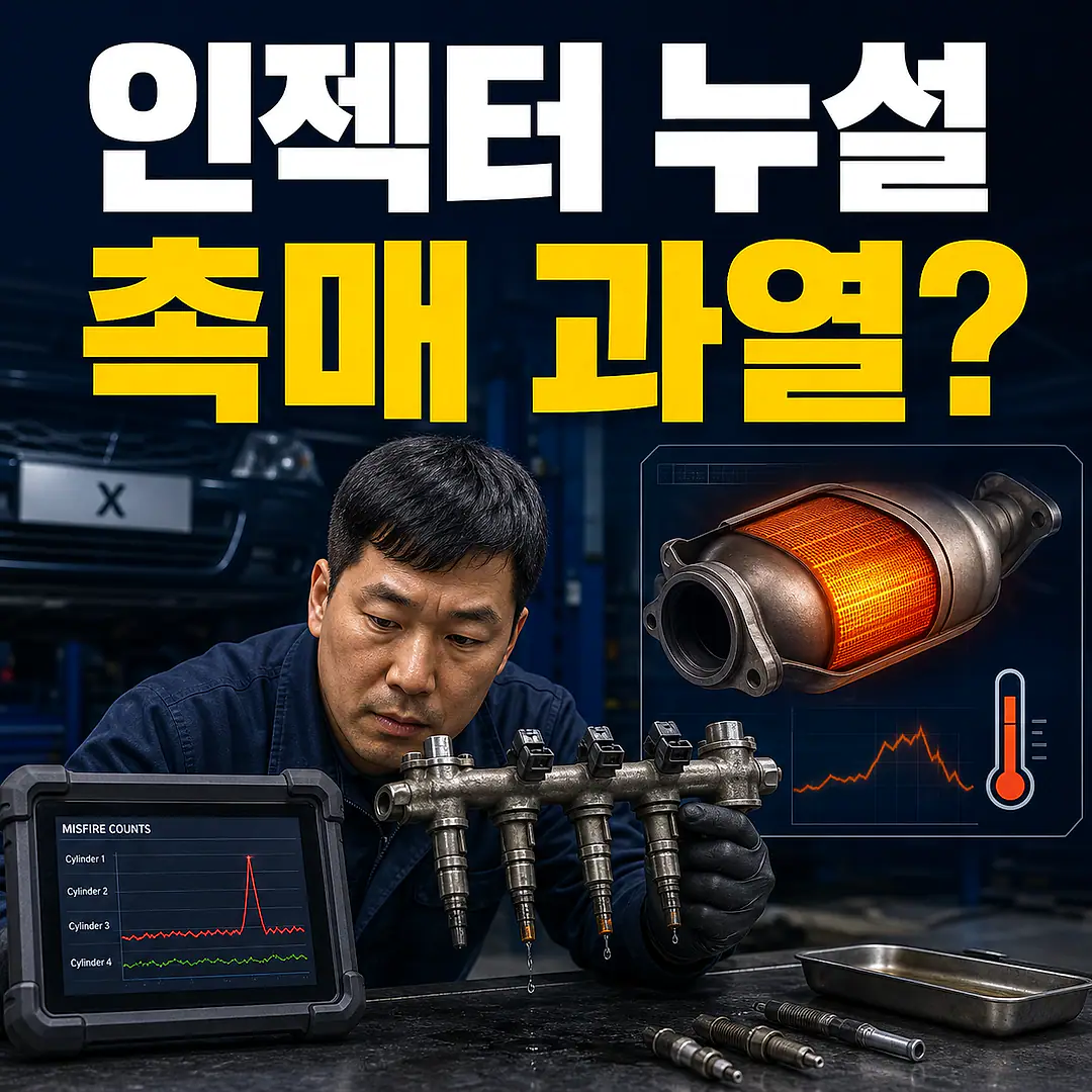 인젝터 누설과 촉매 과열, 연료 냄새가 날 때 확인 정사각형 썸네일