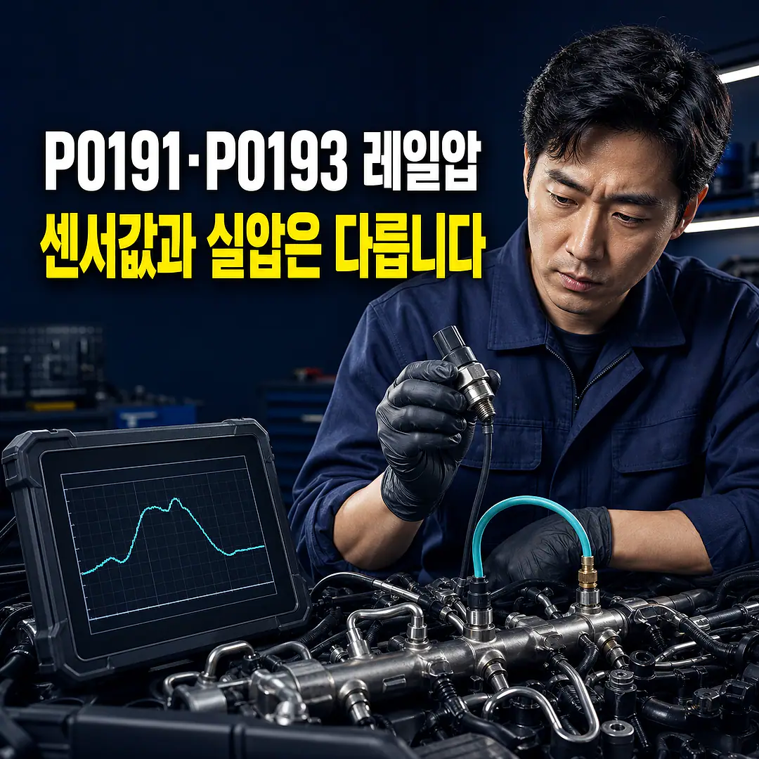 P0191·P0193 레일압 센서, 실제 압력과 신호 구분 정사각형 썸네일