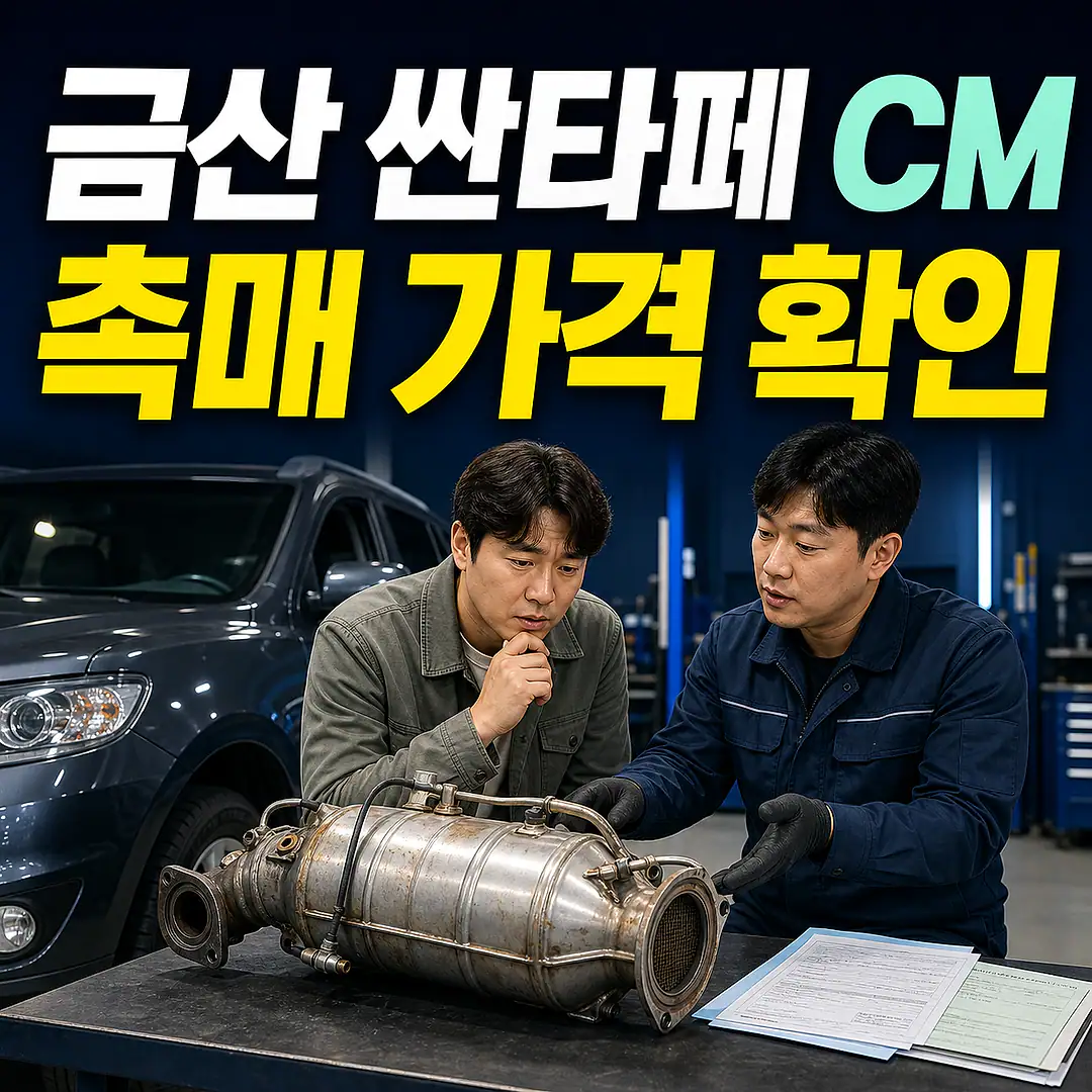 금산 싼타페 CM 촉매 가격, 연식 확인 정사각형 썸네일