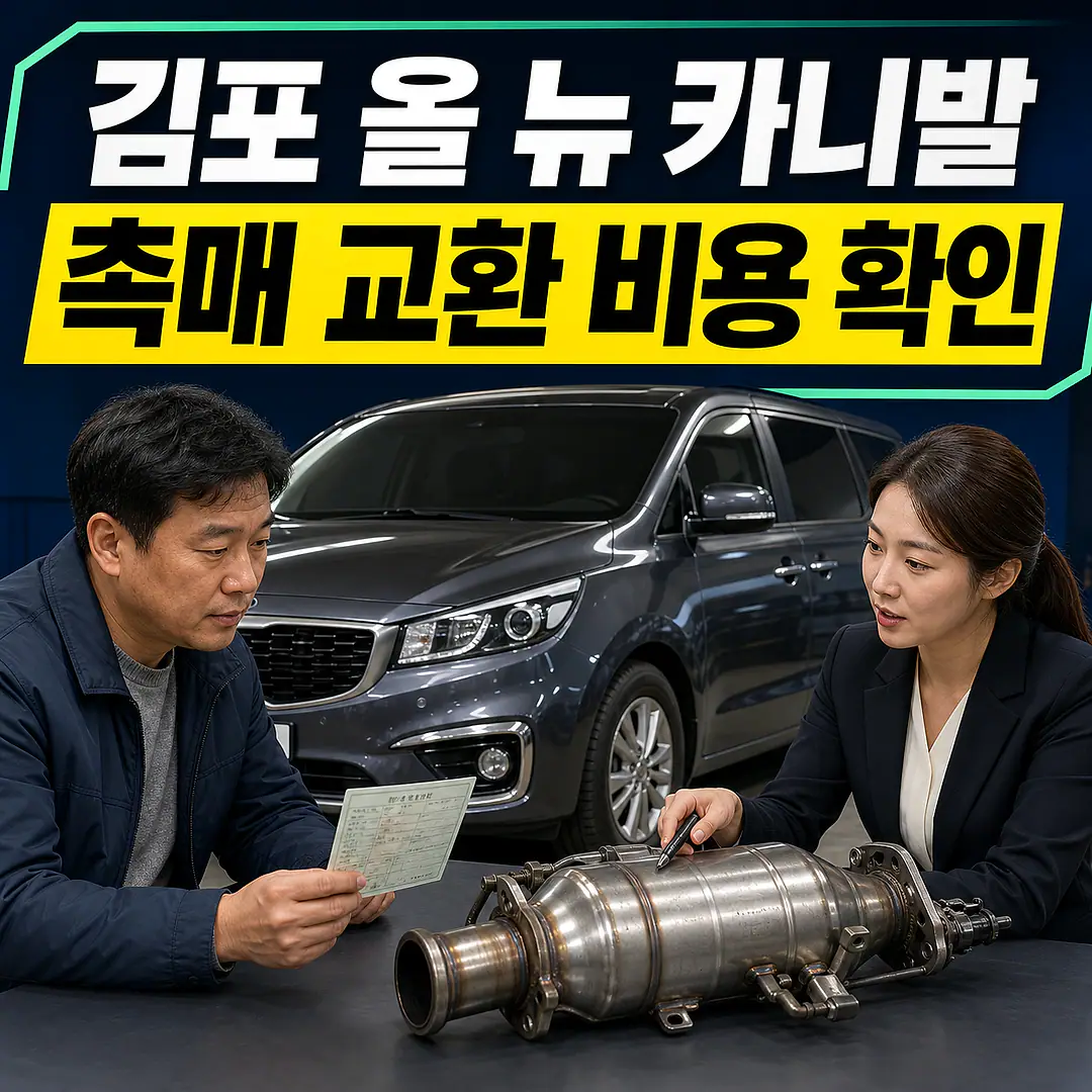 김포 올 뉴 카니발 촉매 교환 비용, 가격 확인 전 준비할 것 정사각형 썸네일