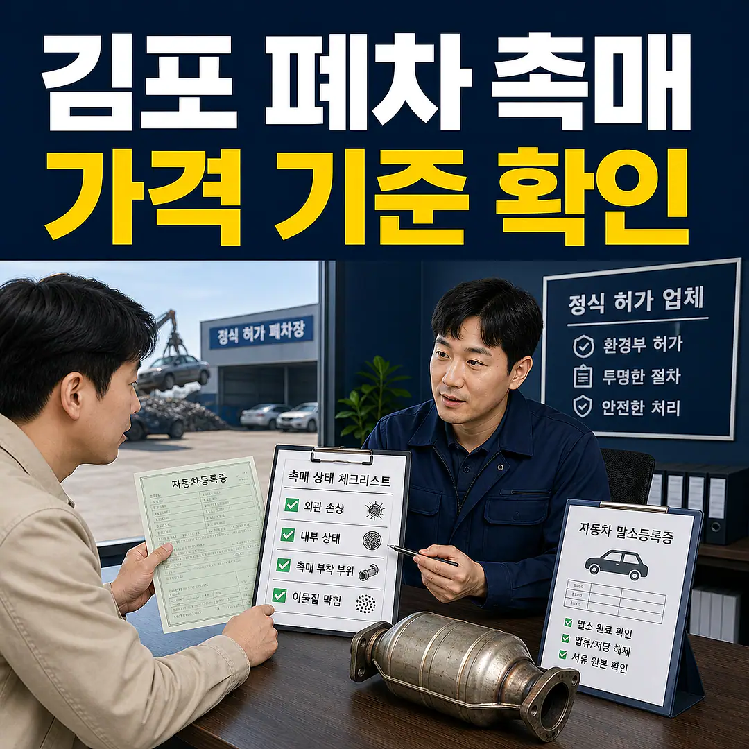 김포 폐차 촉매 가격, 폐차 견적 전에 확인할 기준 정사각형 썸네일