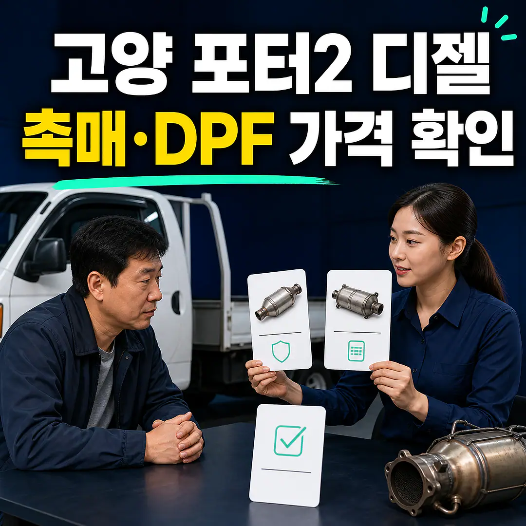 고양 포터2 디젤 촉매 가격, DPF 견적 전 확인 정사각형 썸네일