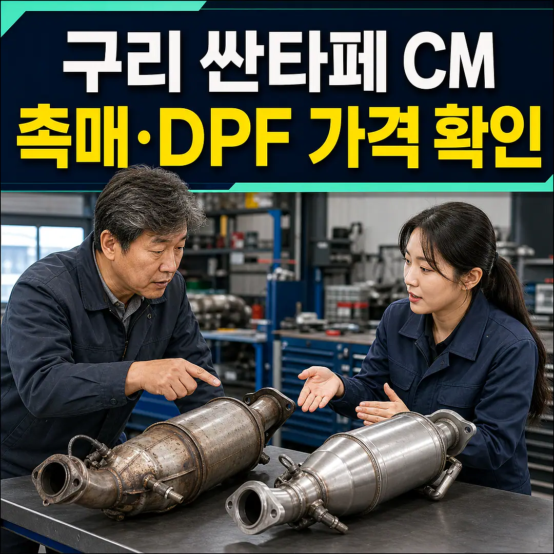 구리 싼타페 CM 촉매 가격, 연식·DPF 상태 확인 정사각형 썸네일
