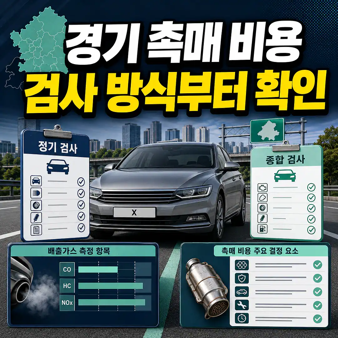경기 자동차 촉매 비용, 정기검사와 종합검사 결과를 똑같이 봐도 될까? 정사각형 썸네일
