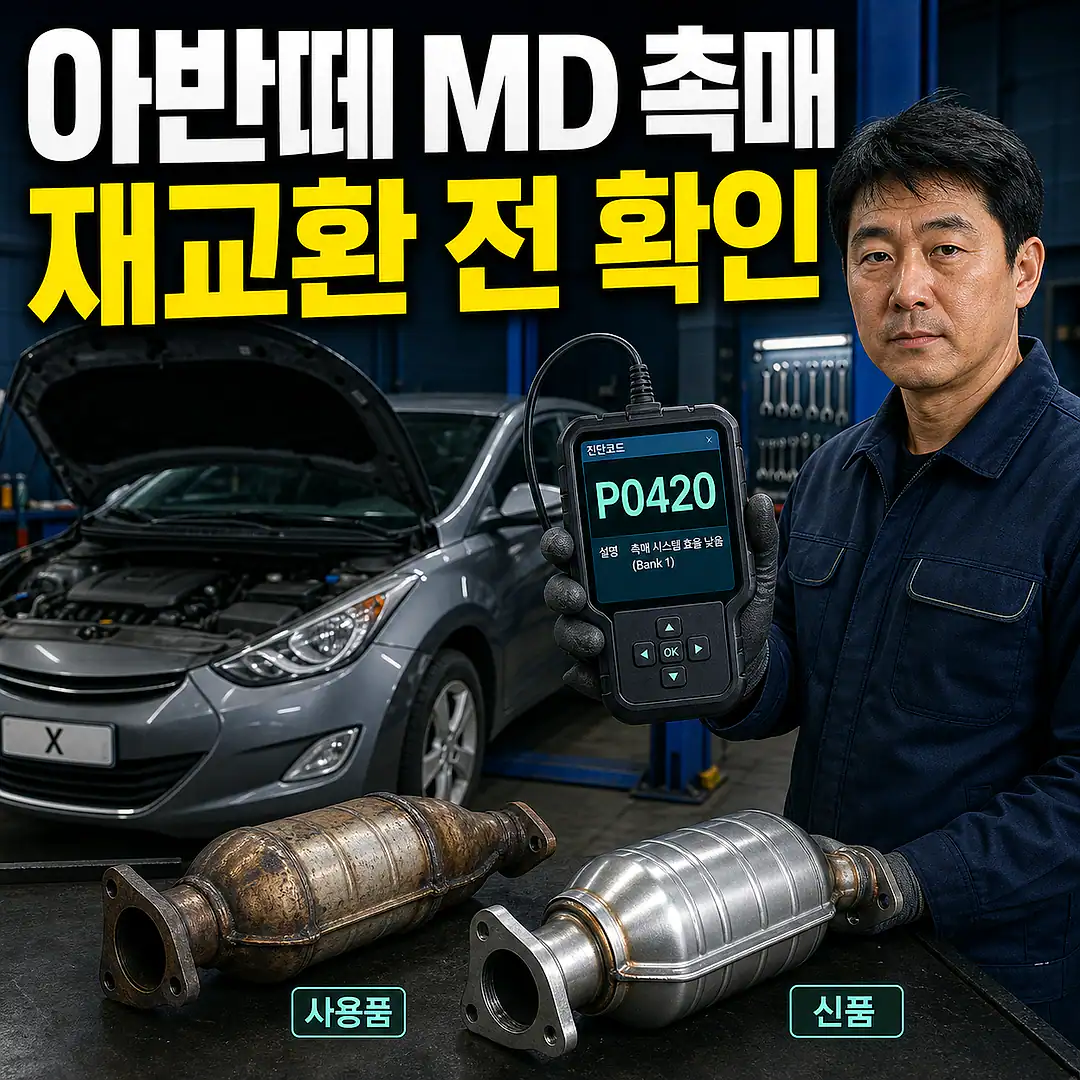 아반떼 MD 촉매 교체 비용, 재교환 전 확인할 것 정사각형 썸네일