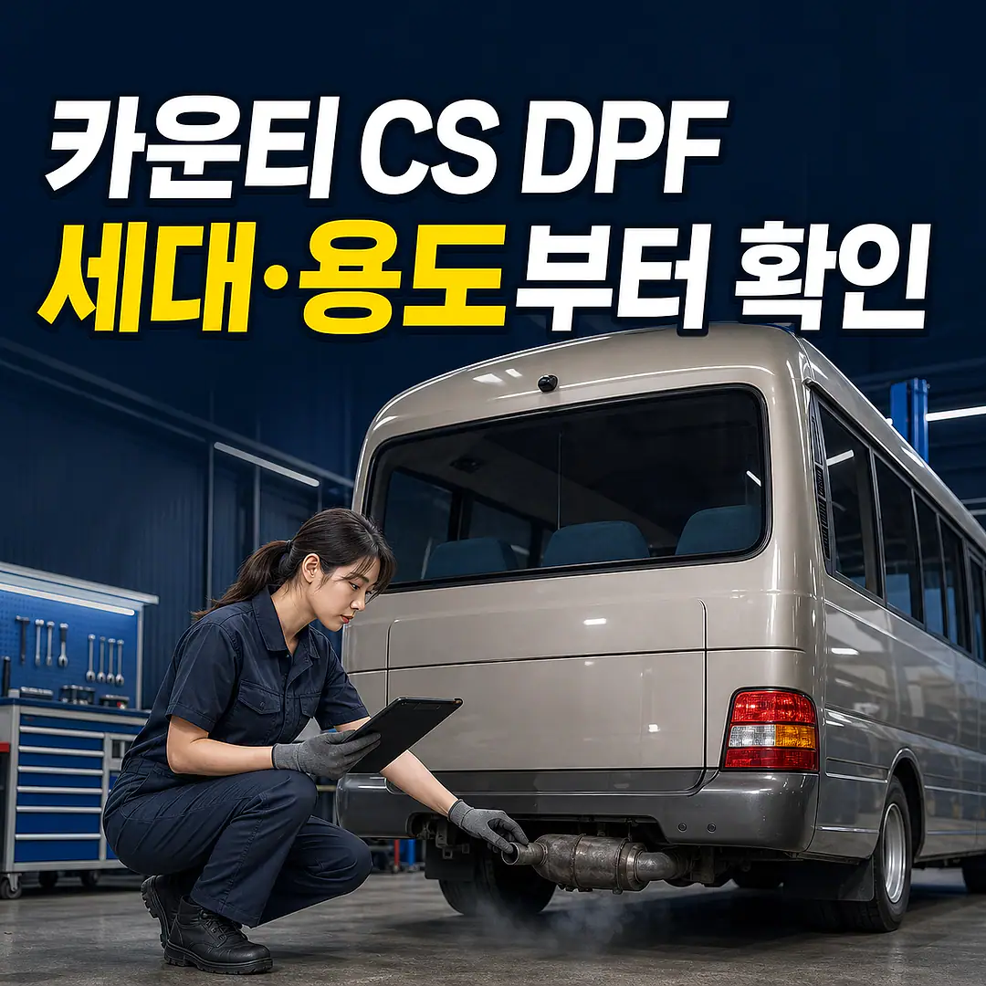 카운티 CS DPF 경고등, 세대·용도부터 확인 정사각형 썸네일