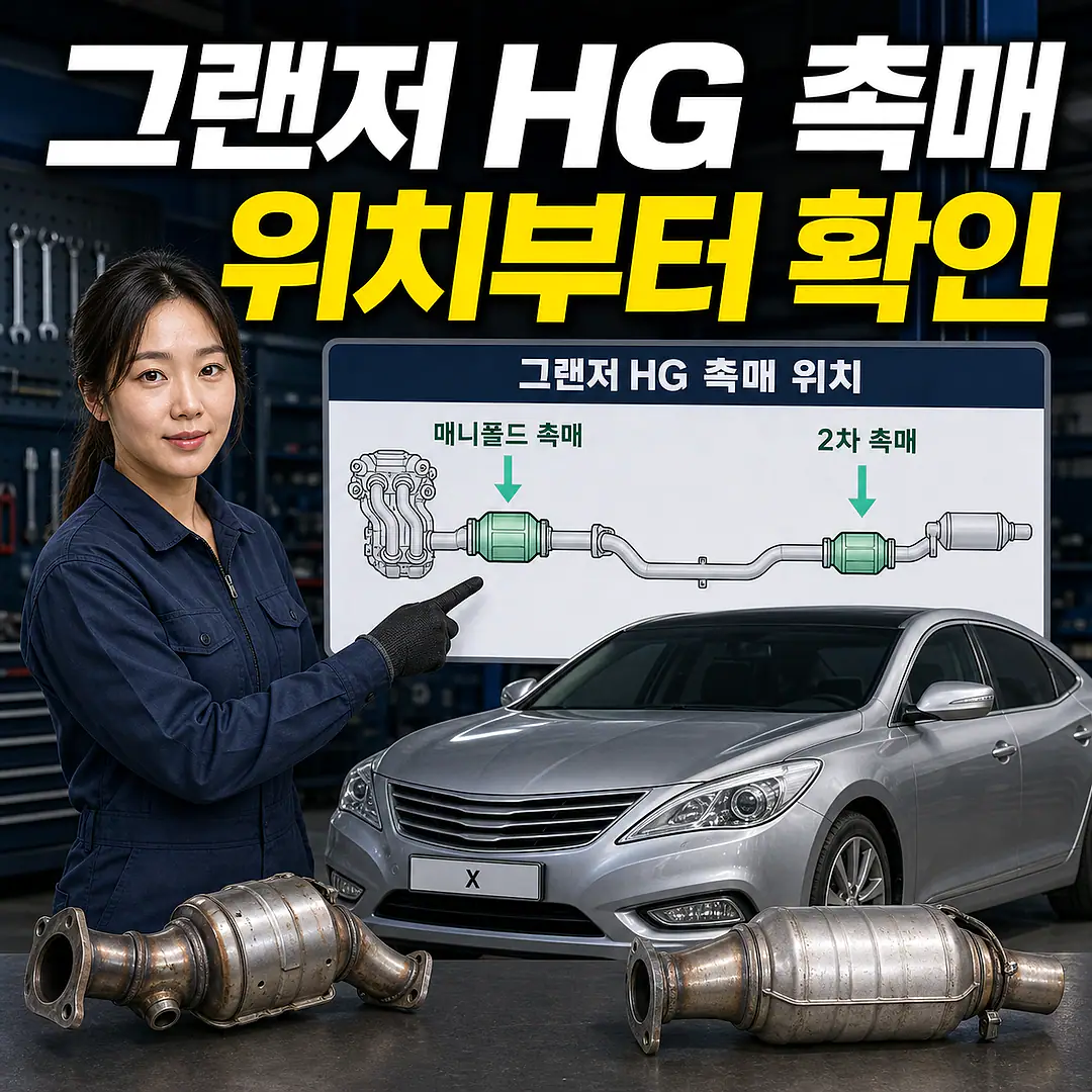 그랜저 HG 촉매 교체 비용, 1·2차 위치부터 확인 1대1 대표 썸네일