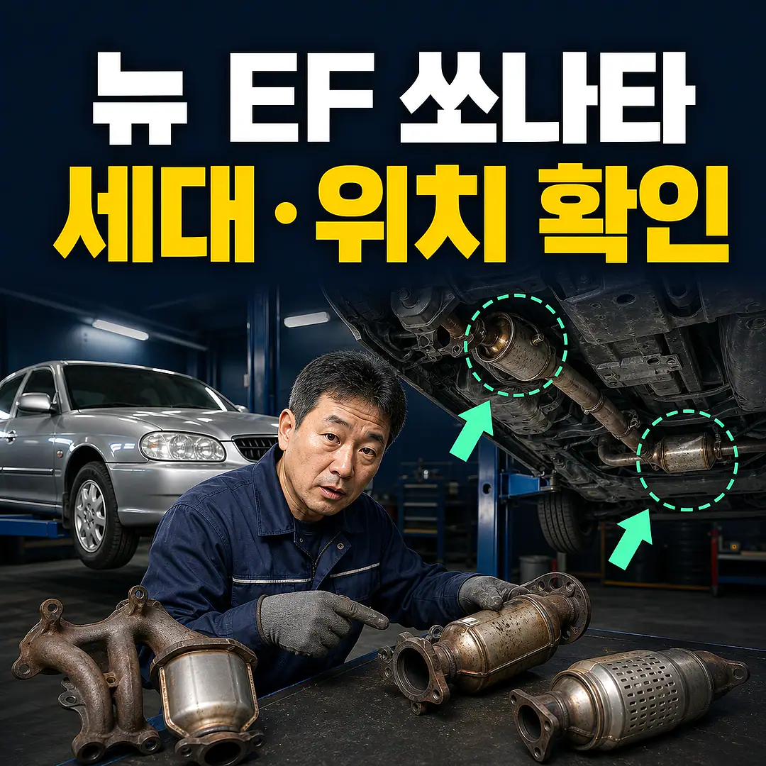 뉴 EF 쏘나타 촉매 교체 비용, 세대·위치부터 확인 정사각형 썸네일