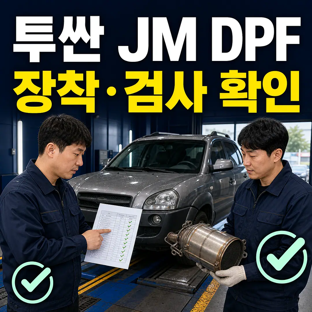투싼 JM DPF 교체 비용, 장착 여부·검사 수치 확인 정사각형 썸네일