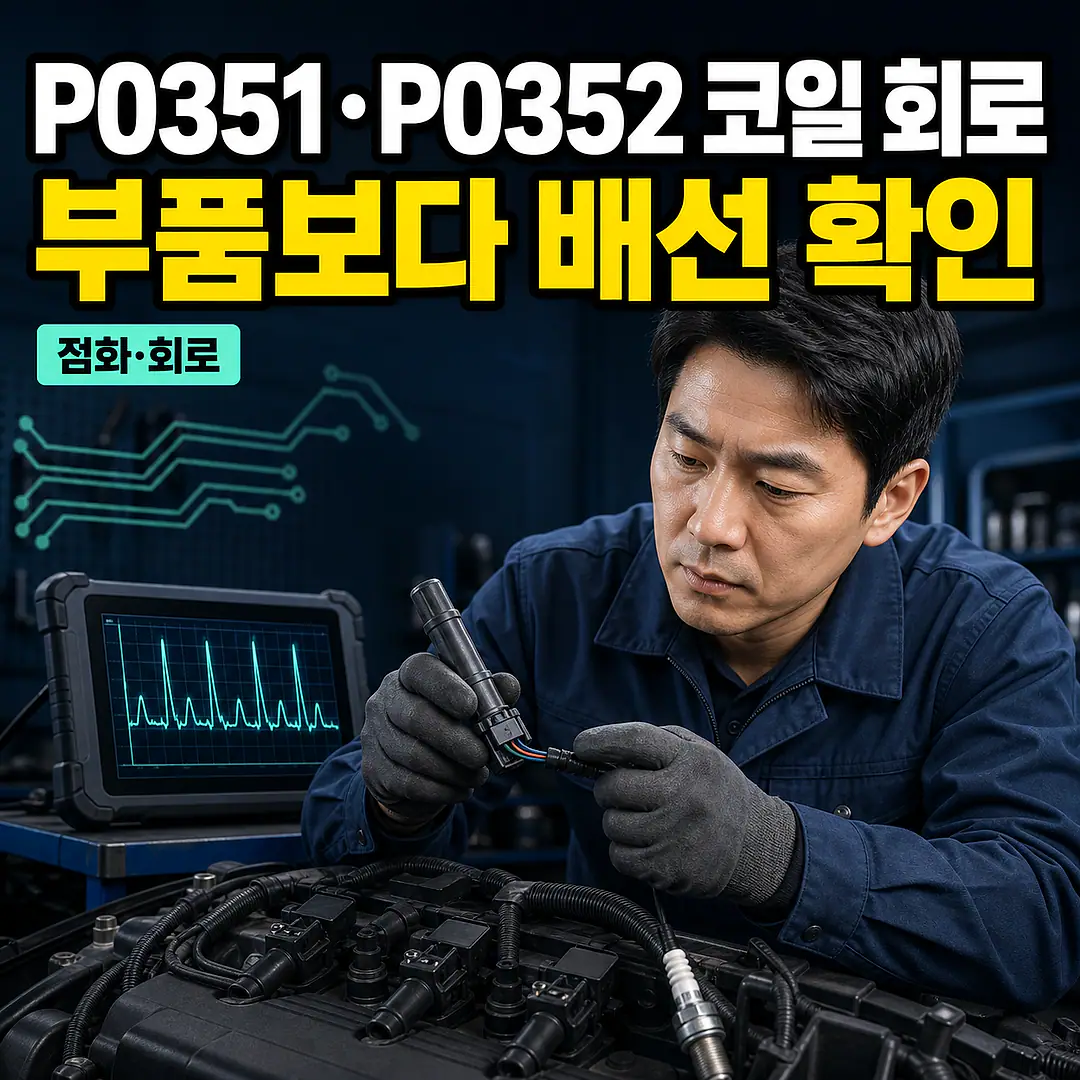 P0351·P0352 점화코일 회로, 촉매 전 배선 확인 정사각형 썸네일