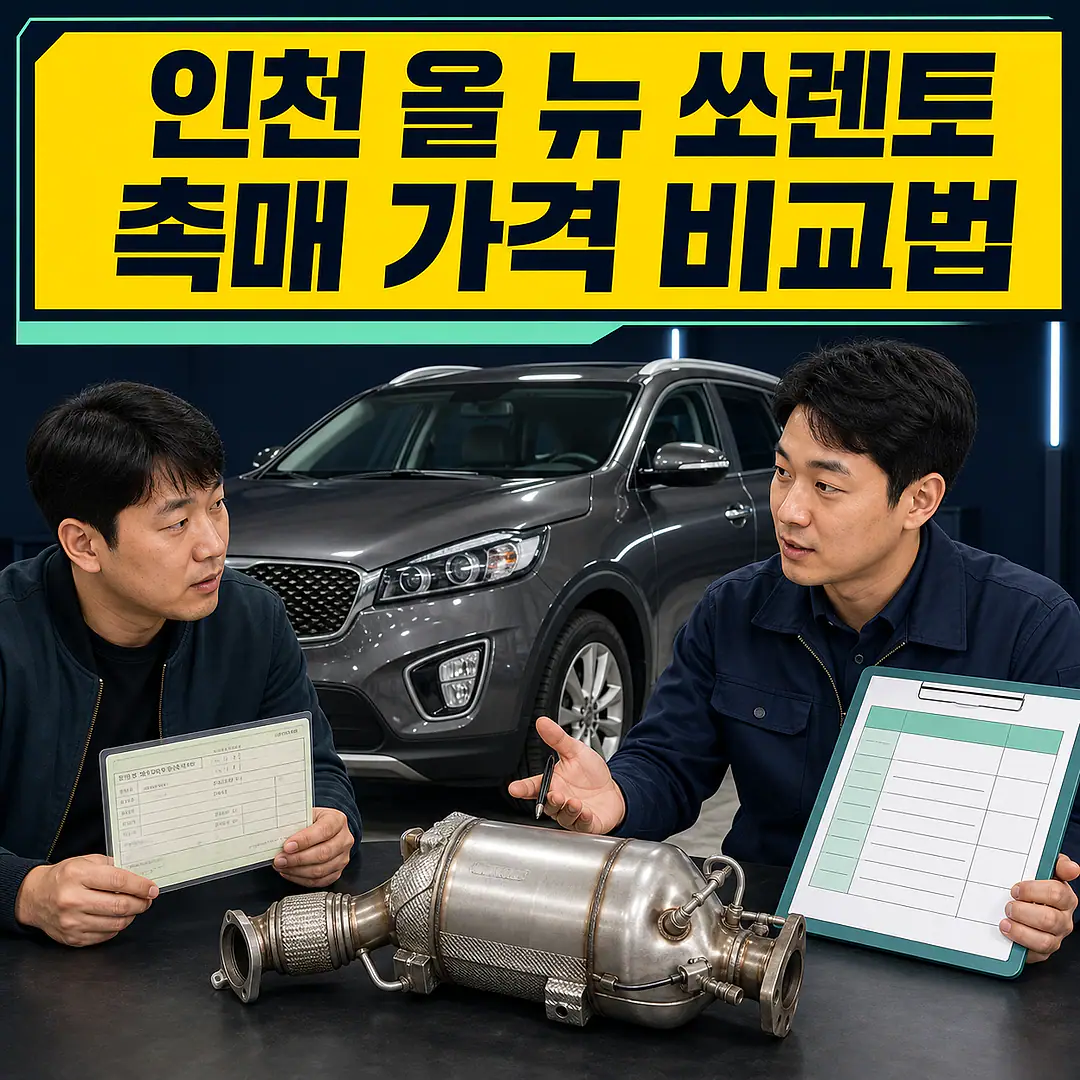 인천 올 뉴 쏘렌토 촉매 가격, 교체 견적이 다른 이유 정사각형 썸네일