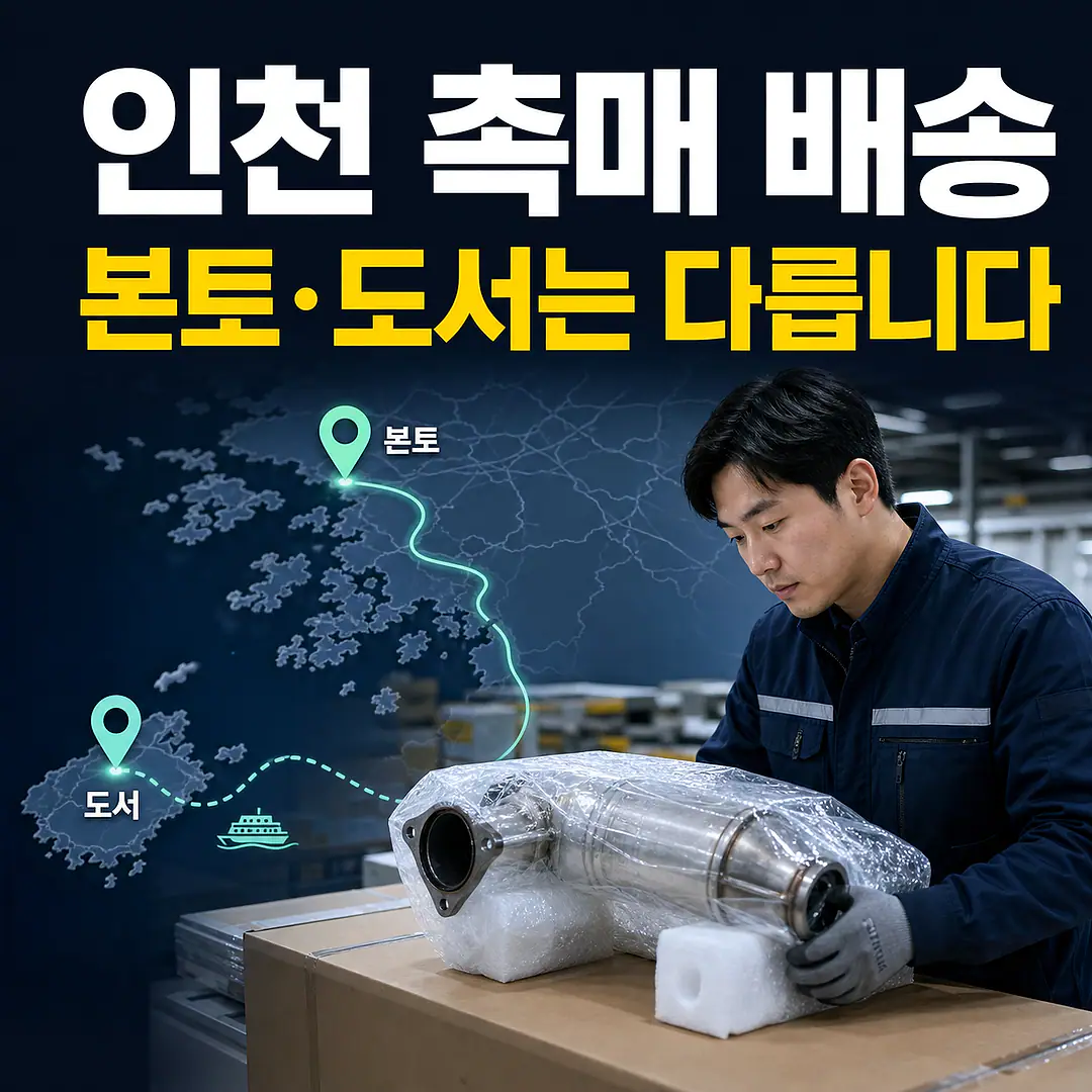 인천 자동차 촉매 배송, 본토·도서 주소부터 확인 정사각형 썸네일