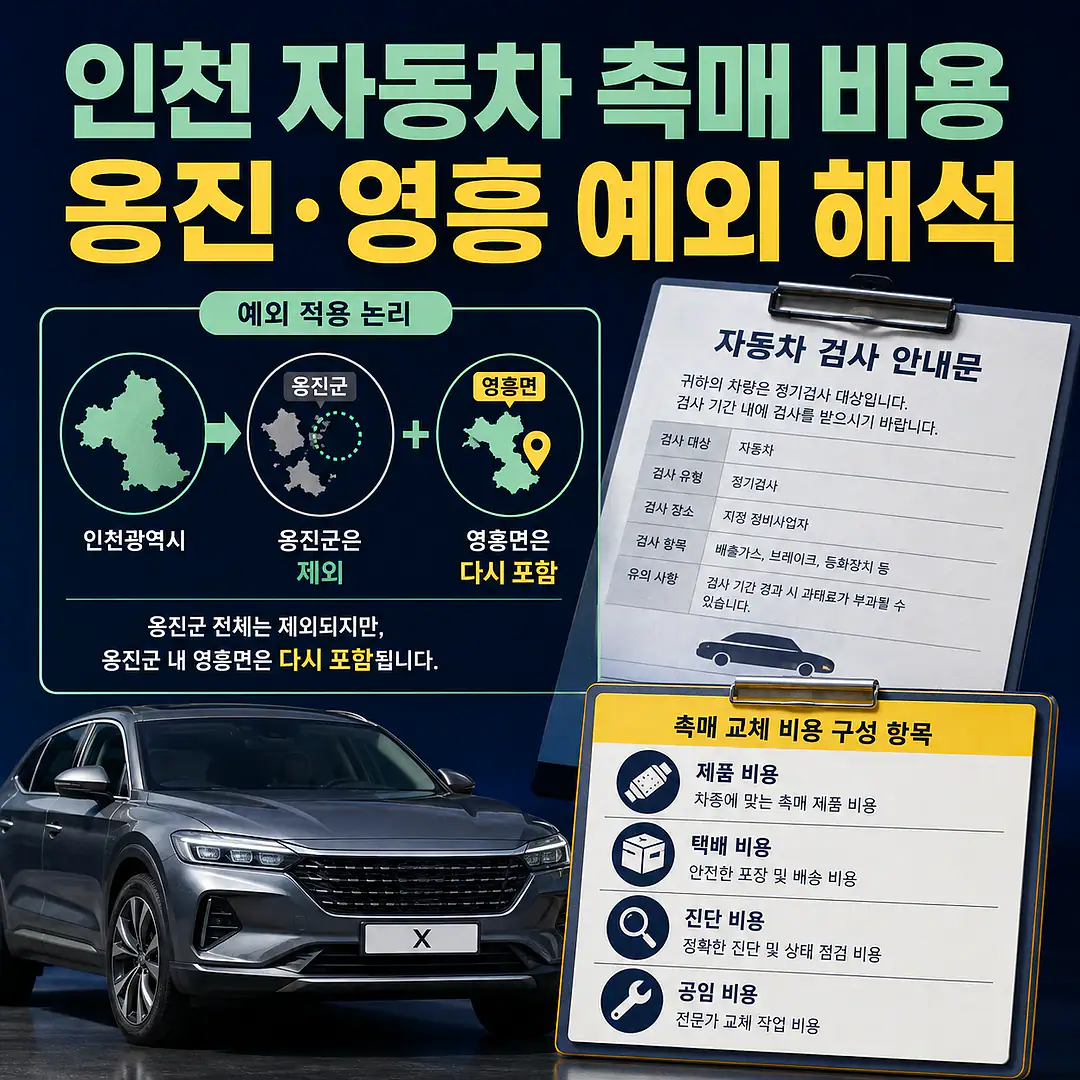 인천 자동차 촉매 비용, 옹진군·영흥면 예외를 어떻게 읽어야 할까? 정사각형 썸네일