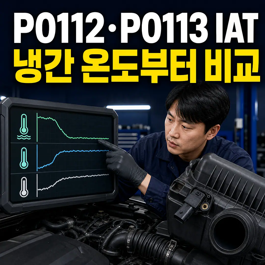 P0112·P0113 흡기온도 회로, 냉간 비교로 확인 정사각형 썸네일