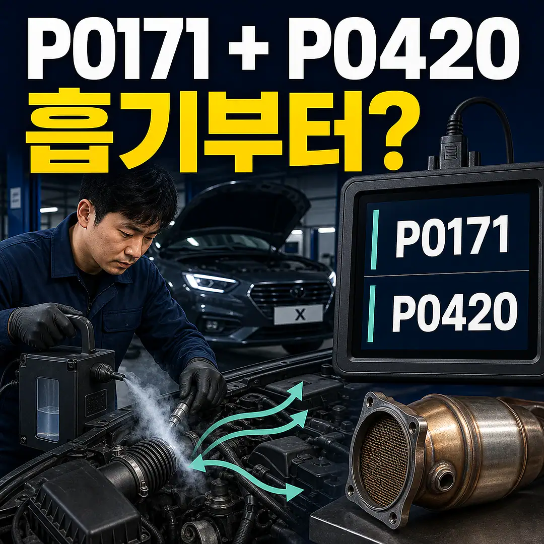흡기 누설과 P0171·P0420, 어느 원인부터 볼까 정사각형 썸네일